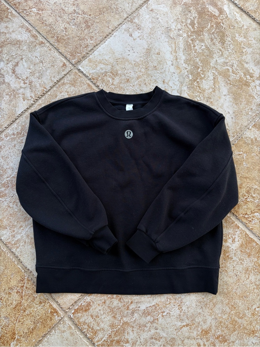 lululemon athletica Womens Black Crewneck Sweatshirt - size Small
